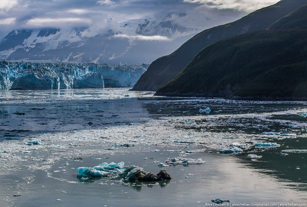Ледник Хаббард на Аляске