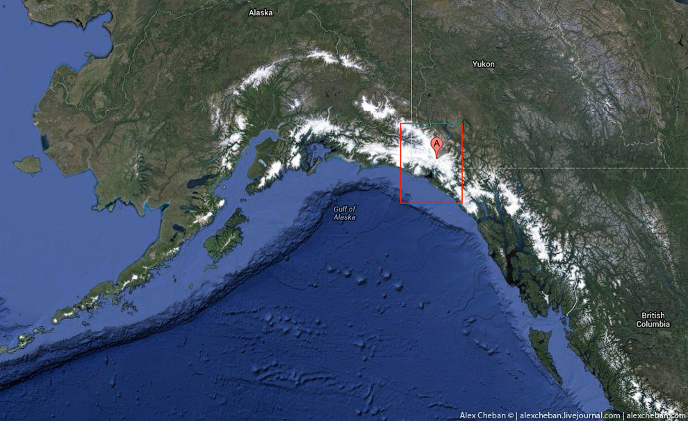 Ледник Хаббард на Аляске