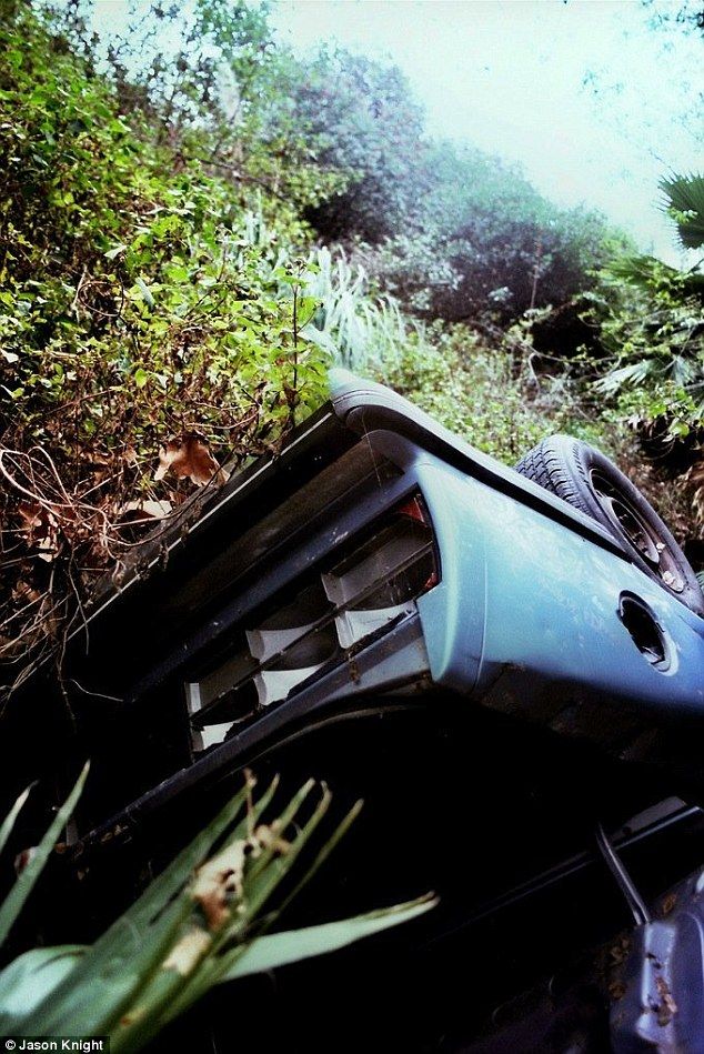 Раритетные автомобили на обрывах шоссе «Малхолланд Драйв» (12 фото)