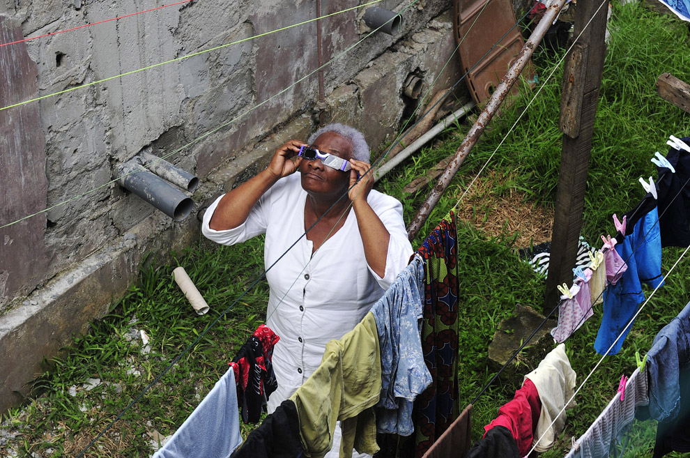 Редкое гибридное солнечное затмение