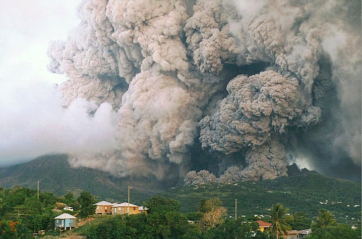 Вулкан Суфриер-Хиллс и остров-призрак