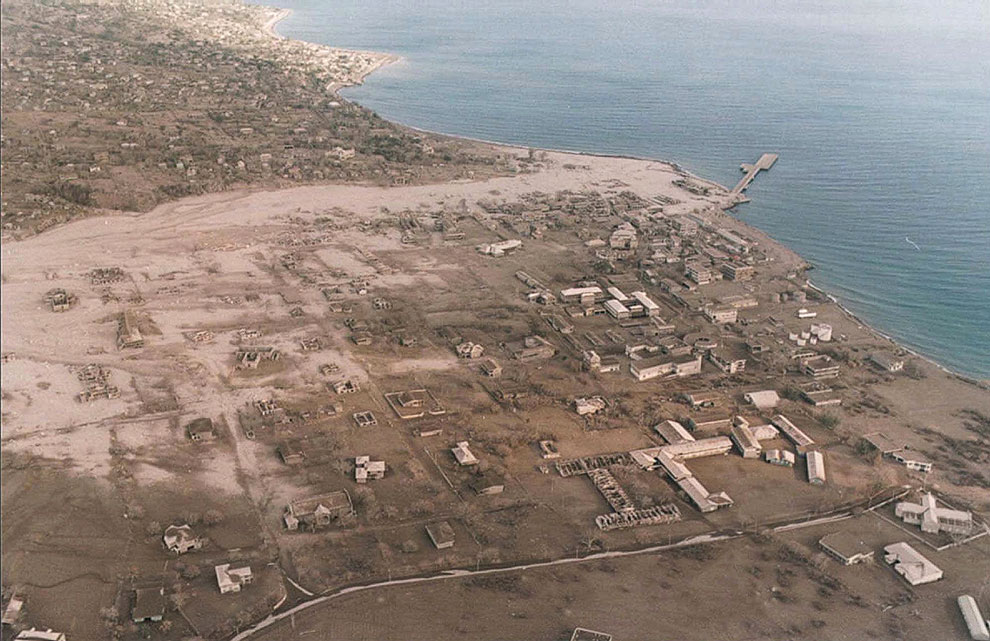 Вулкан Суфриер-Хиллс и остров-призрак