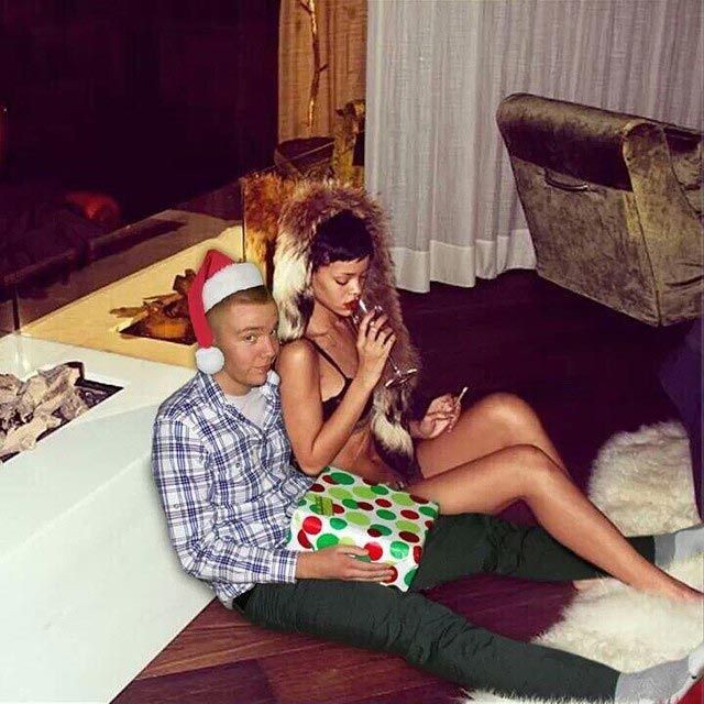 Парень забавно присоединяет себя к фотографиям звезд