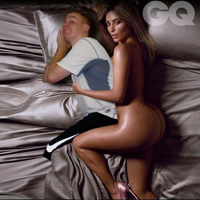 Парень забавно присоединяет себя к фотографиям звезд