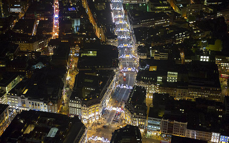 Ночной Лондон с высоты Ночной Лондон с высоты