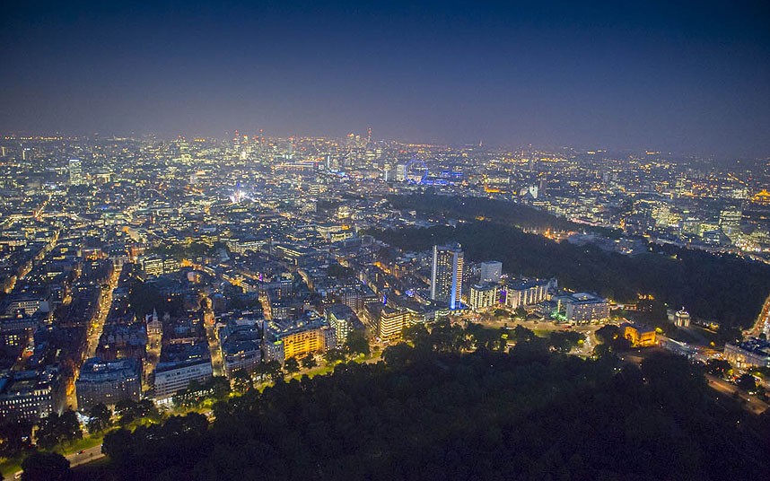 Ночной Лондон с высоты Ночной Лондон с высоты