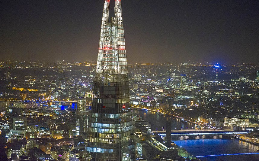 Ночной Лондон с высоты Ночной Лондон с высоты