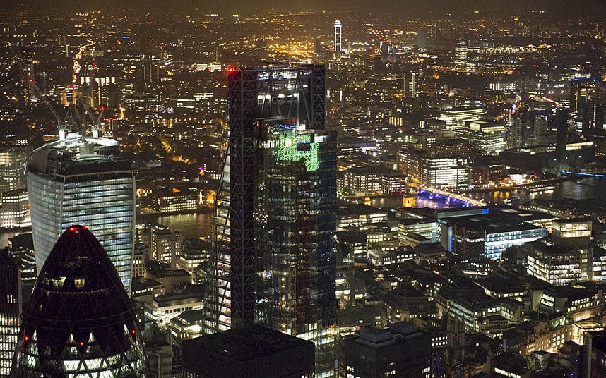 Ночной Лондон с высоты Ночной Лондон с высоты