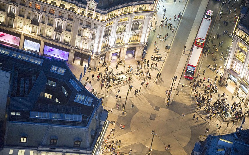 Ночной Лондон с высоты Ночной Лондон с высоты