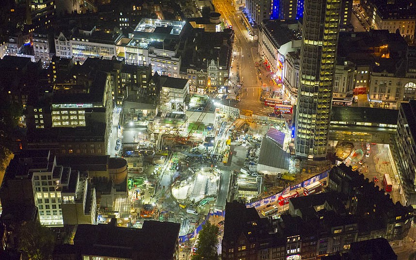 Ночной Лондон с высоты Ночной Лондон с высоты