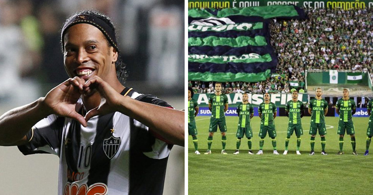 Рональдиньо будет бесплатно играть за команду «Шапекоэнсе», потерявшую большинство игроков в авиакатастрофе Рональдиньо будет бесплатно играть за команду «Шапекоэнсе», потерявшую большинство игроков в авиакатастрофе