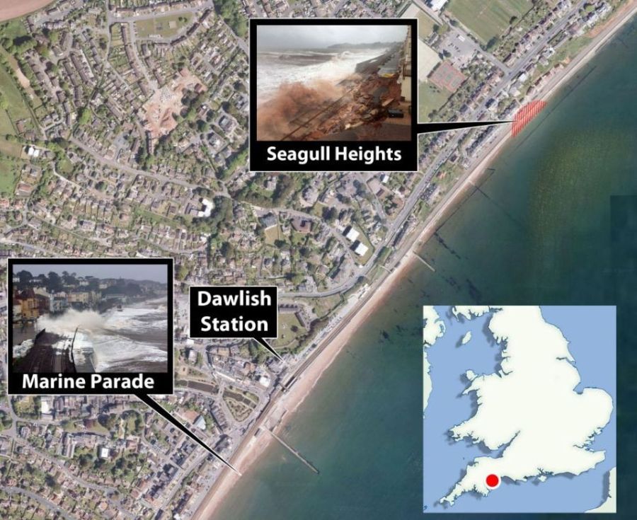 Шторм "Святой Иуда" разрушает Великобританию (17 фото)