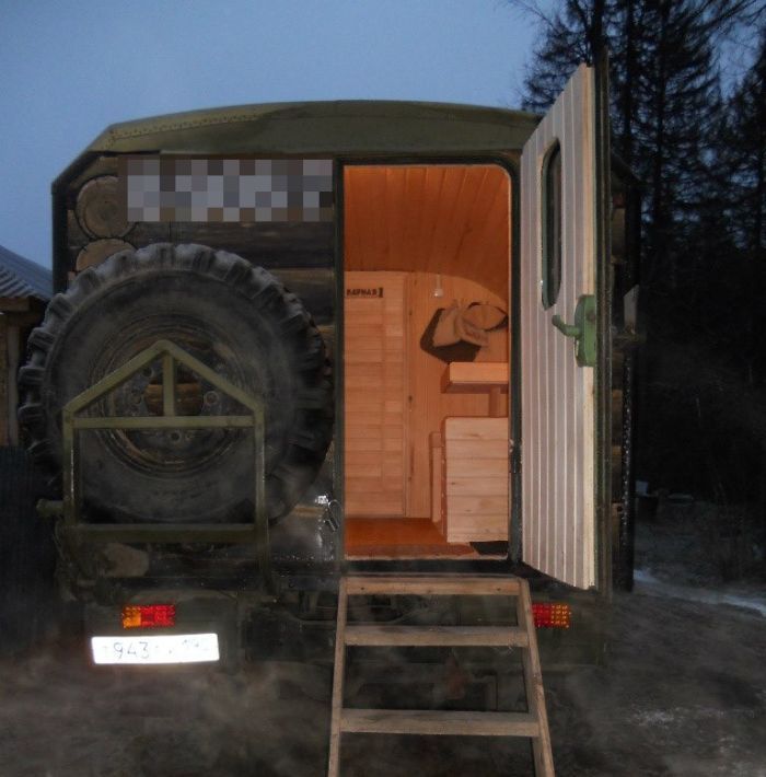 Мобильная баня на базе ЗиЛа