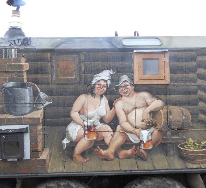 Мобильная баня на базе ЗиЛа