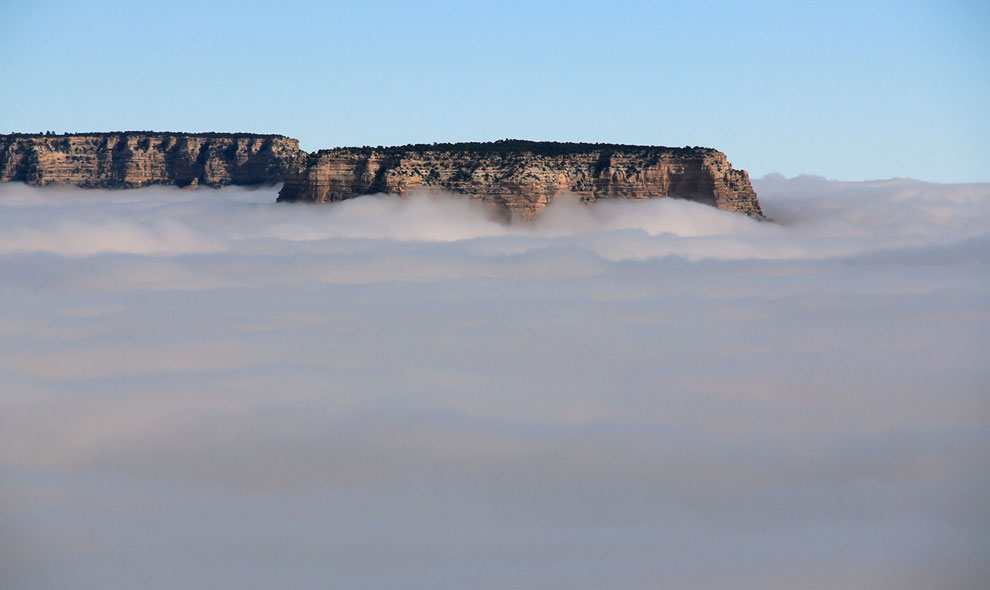 Море облаков в Большом каньоне