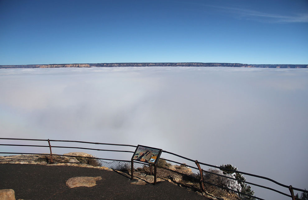 Море облаков в Большом каньоне