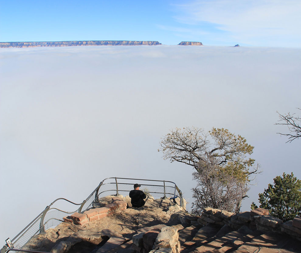 Море облаков в Большом каньоне