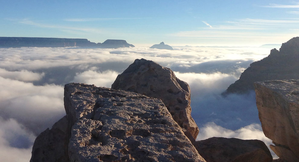 Море облаков в Большом каньоне