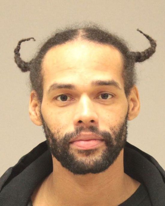 Магшоты преступников со странными прическами