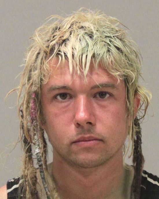 Магшоты преступников со странными прическами
