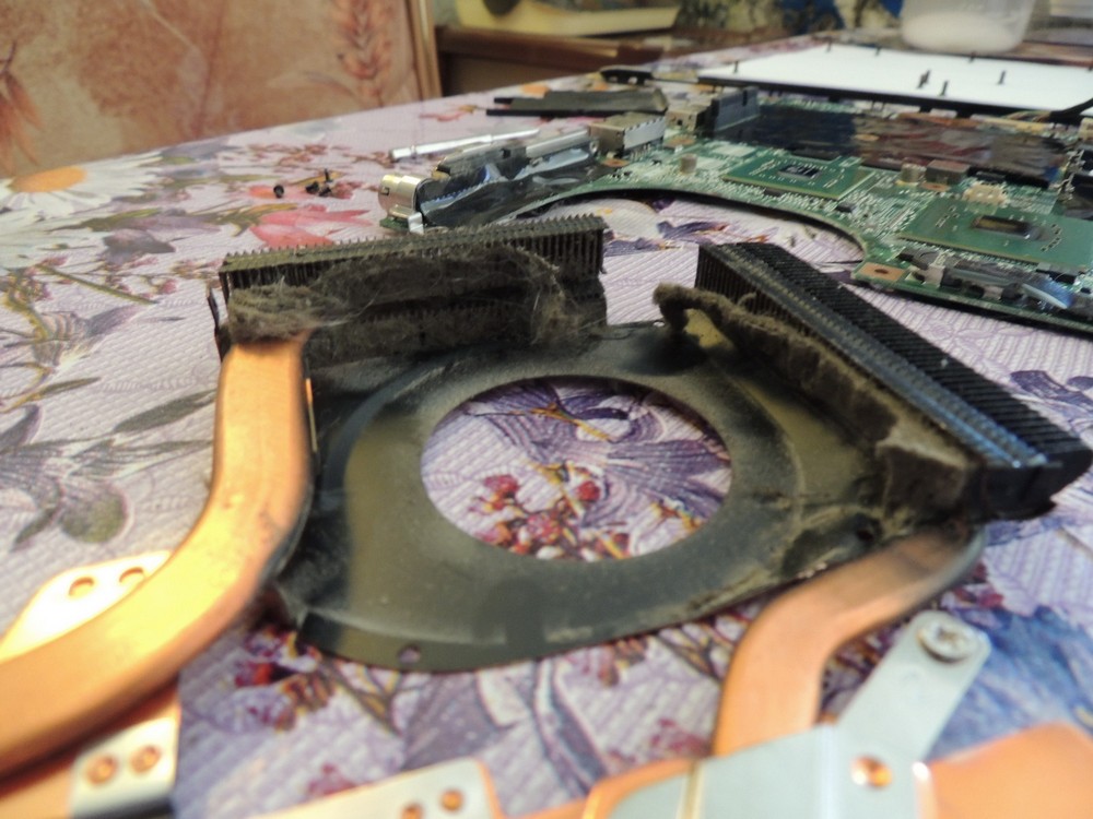 Иногда нужно чистить систему охлаждения ноутбука