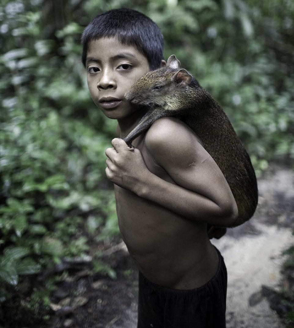 Исчезающее племя Ава, женщины которого грудью вскармливают животных
