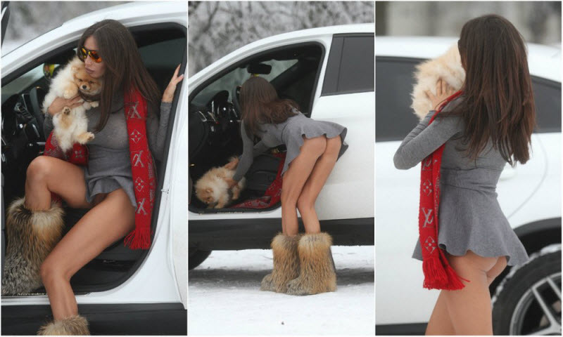 Сорая Вучелич в коротеньком платье без белья