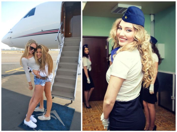 Прекрасные пассажирки и очаровательные стюардессы