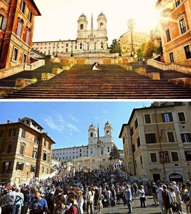 Популярные туристические места на фото и в реальности