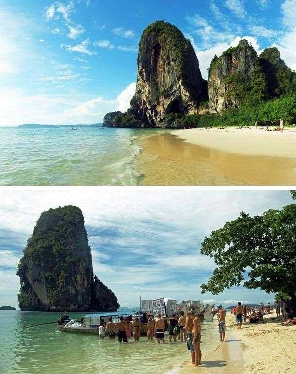 Популярные туристические места на фото и в реальности