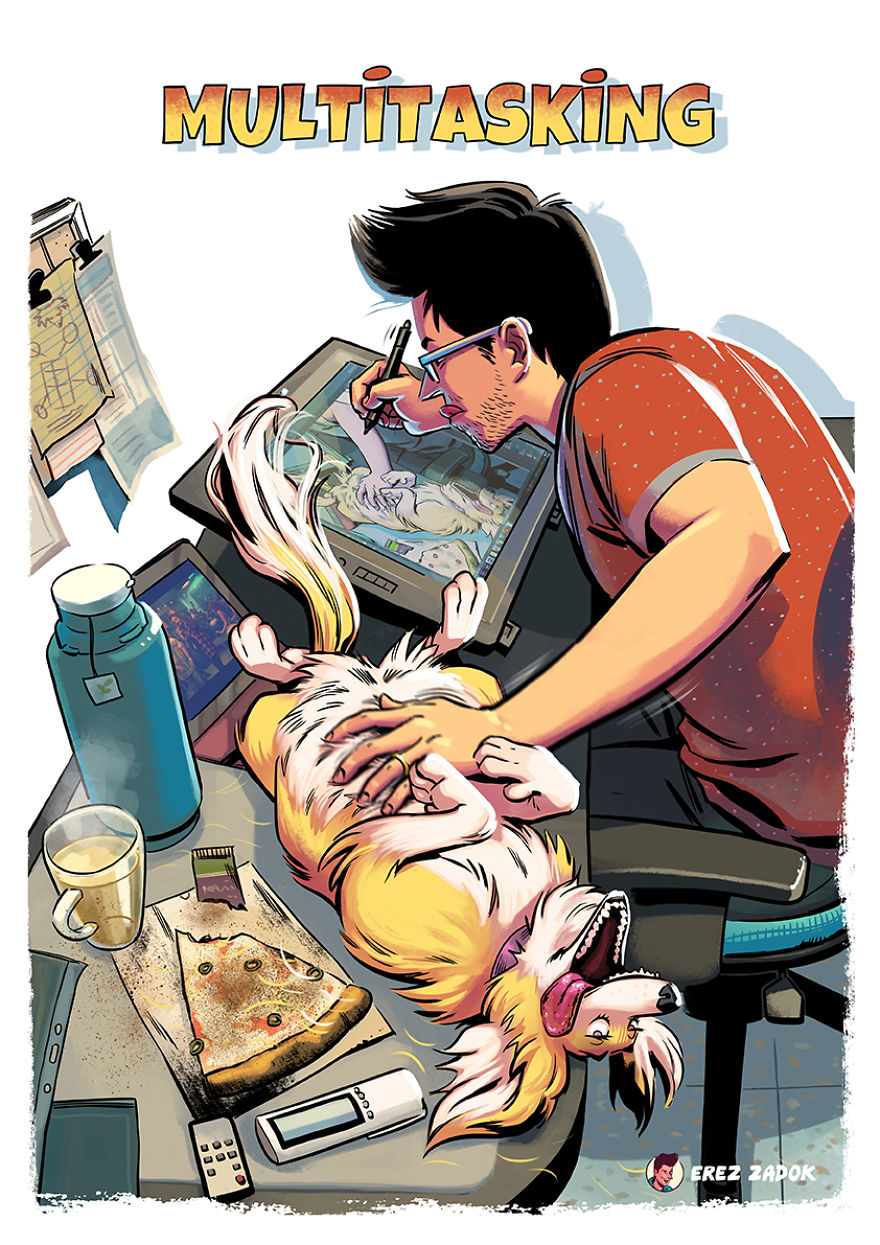 Непослушные лучшие друзья человека в иллюстрациях