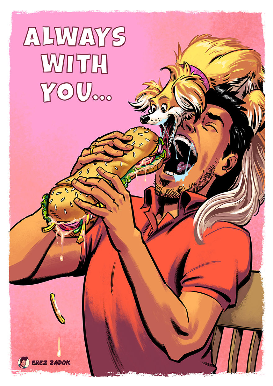 Непослушные лучшие друзья человека в иллюстрациях