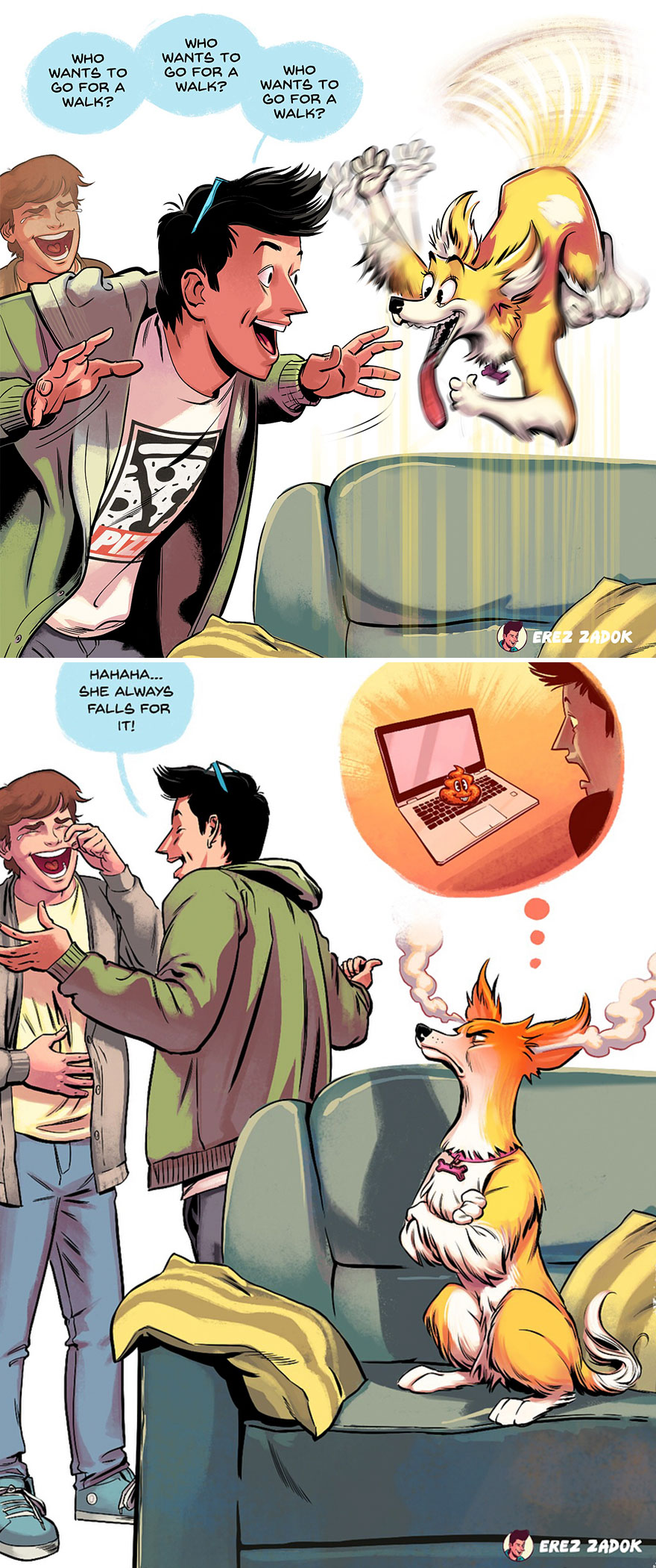 Непослушные лучшие друзья человека в иллюстрациях