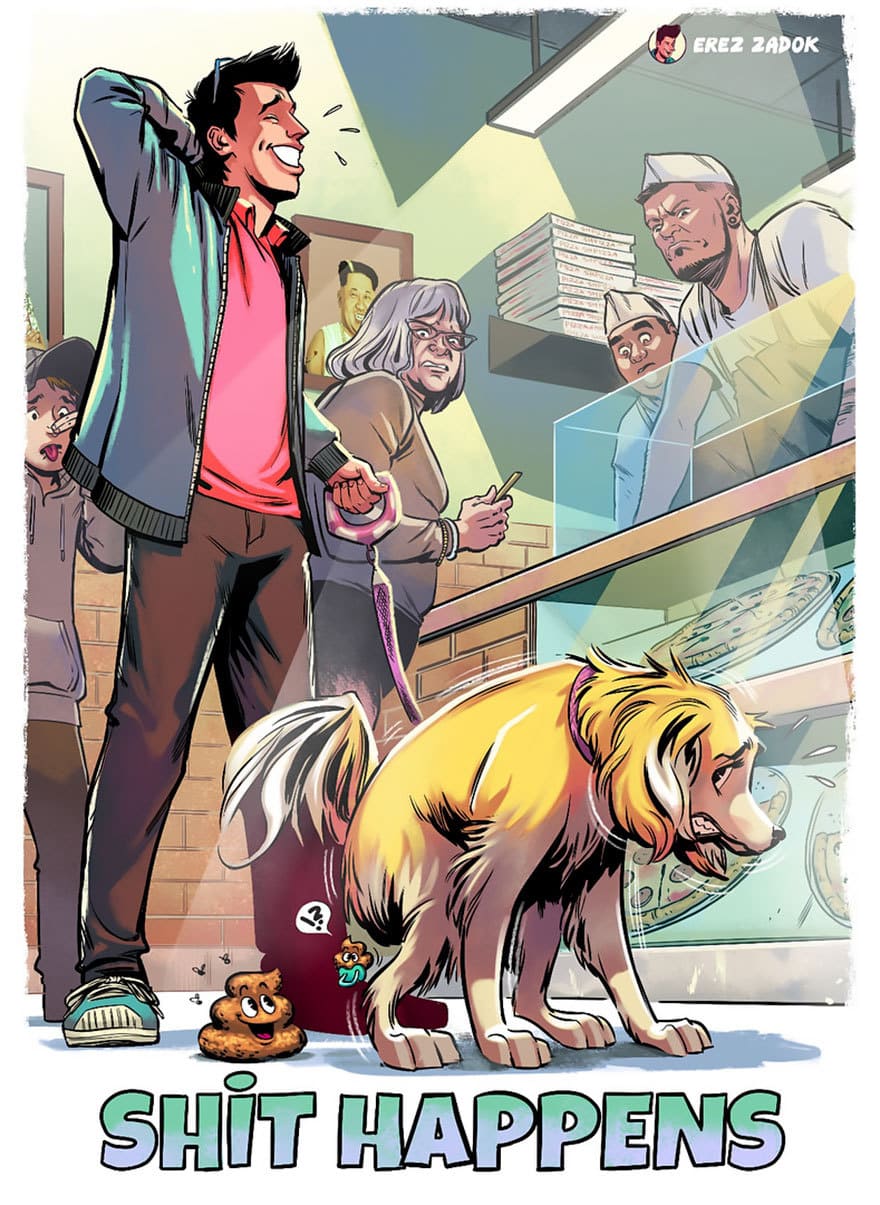 Непослушные лучшие друзья человека в иллюстрациях