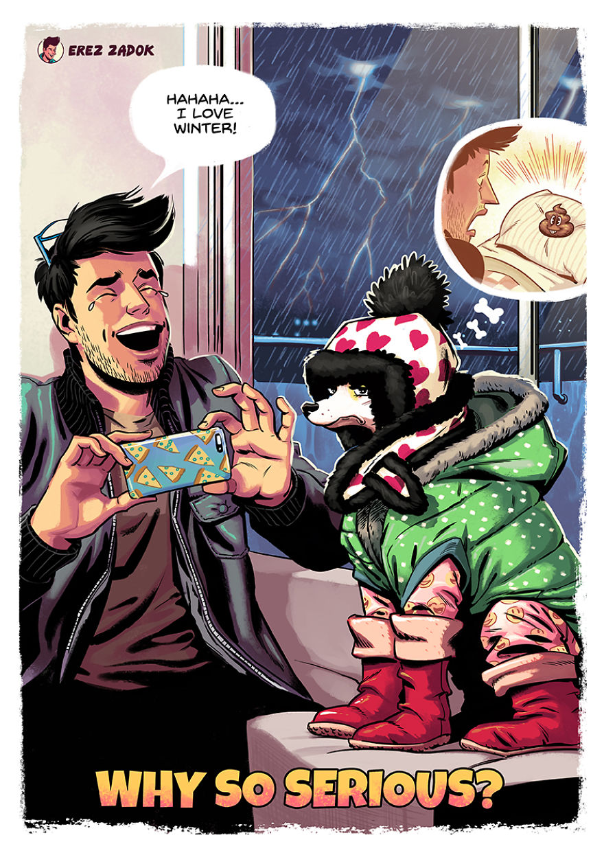 Непослушные лучшие друзья человека в иллюстрациях