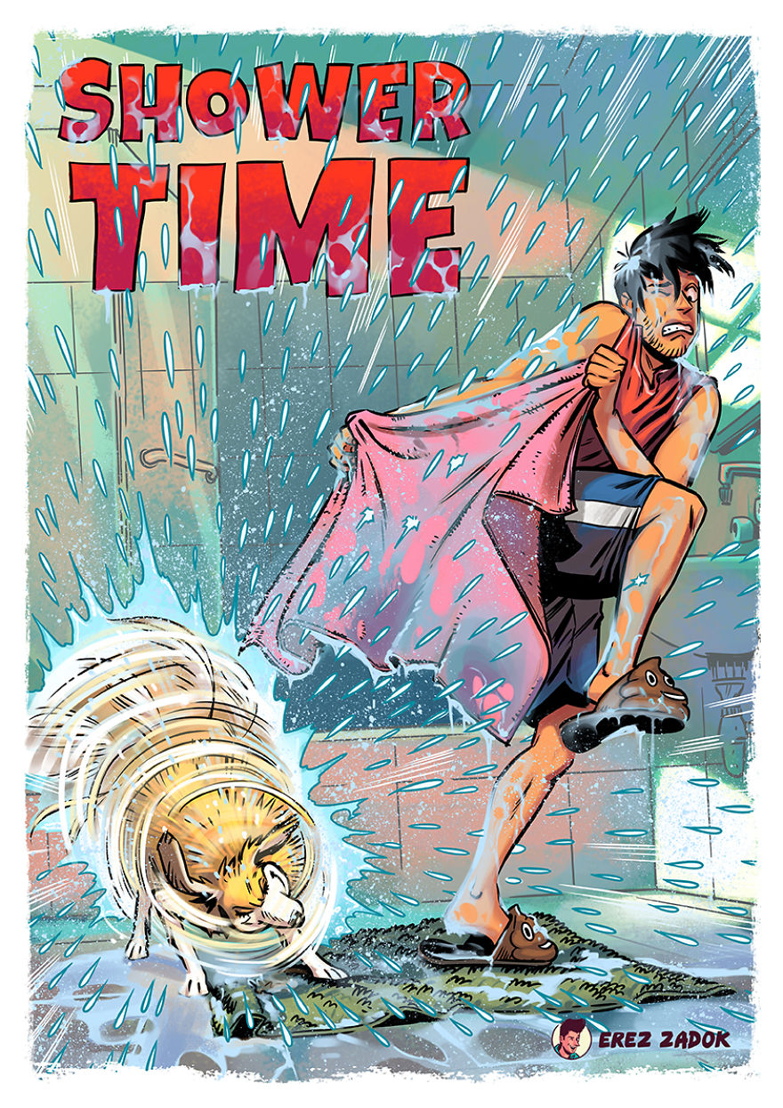 Непослушные лучшие друзья человека в иллюстрациях