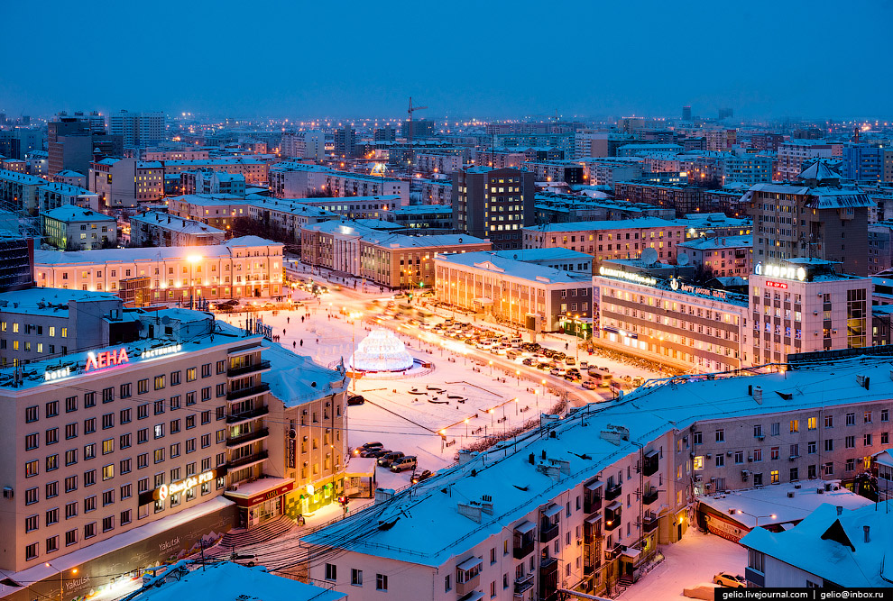 Один из самых «холодных» городов Земли с высоты Один из самых «холодных» городов Земли с высоты