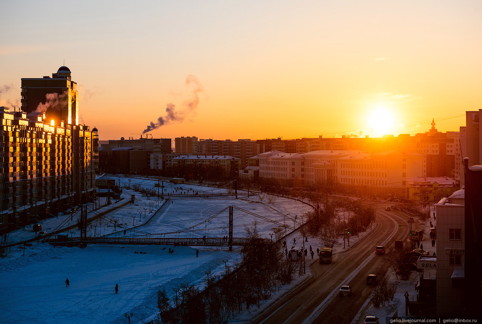Один из самых «холодных» городов Земли с высоты Один из самых «холодных» городов Земли с высоты