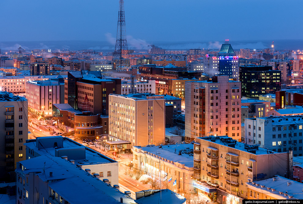 Один из самых «холодных» городов Земли с высоты Один из самых «холодных» городов Земли с высоты