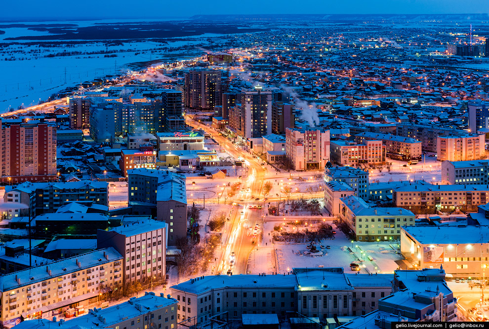 Один из самых «холодных» городов Земли с высоты Один из самых «холодных» городов Земли с высоты