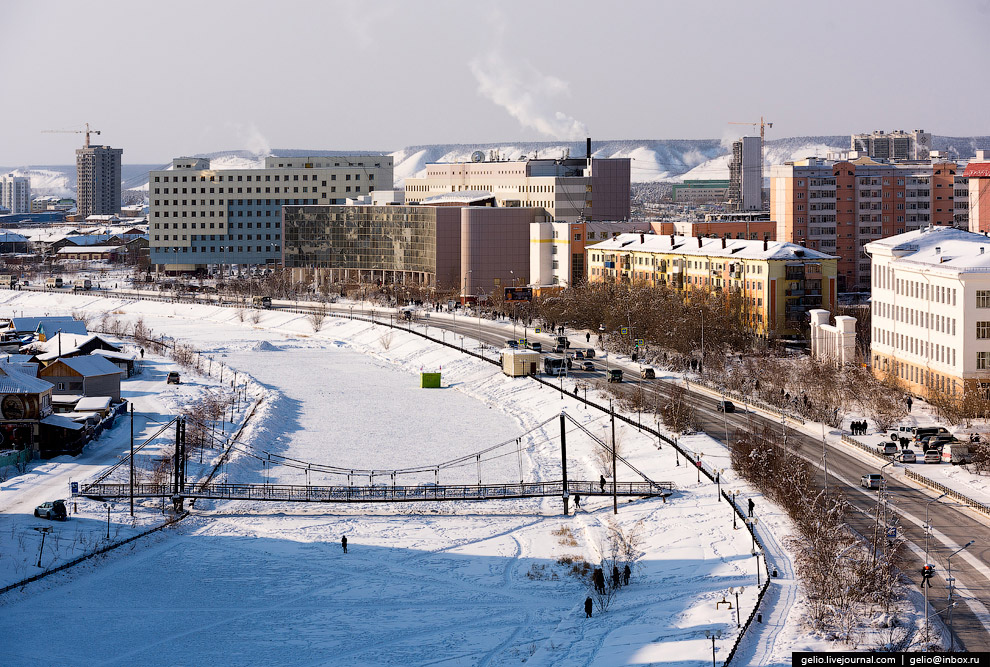 Один из самых «холодных» городов Земли с высоты Один из самых «холодных» городов Земли с высоты
