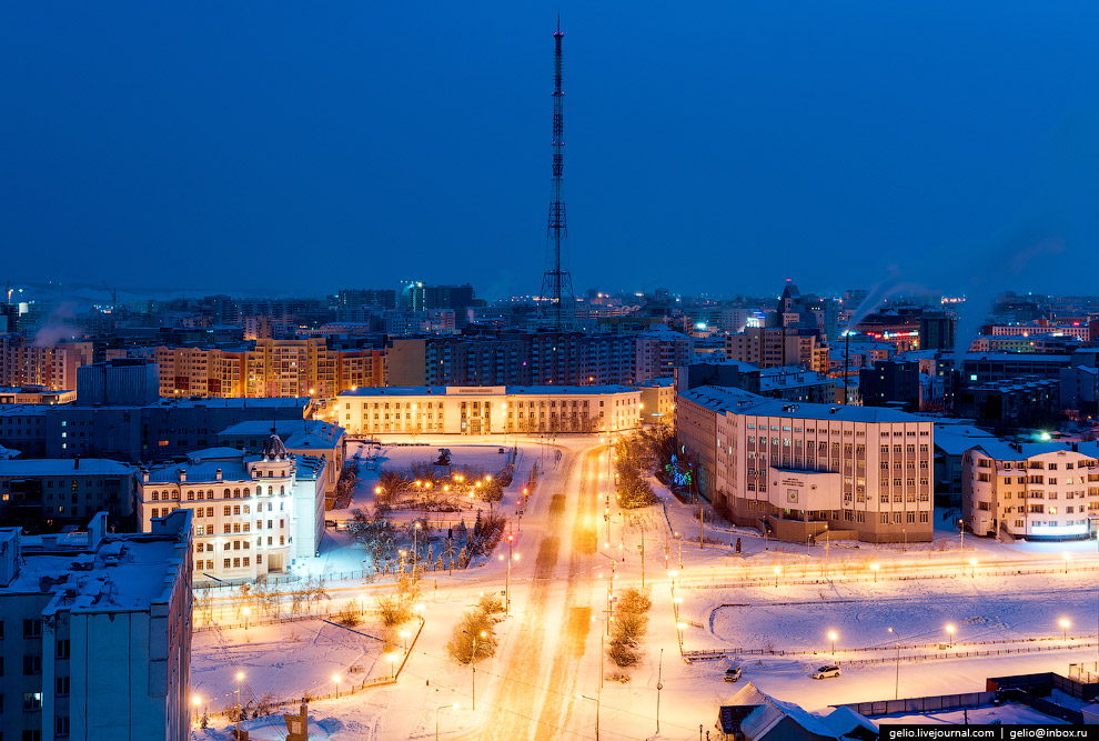 Один из самых «холодных» городов Земли с высоты Один из самых «холодных» городов Земли с высоты