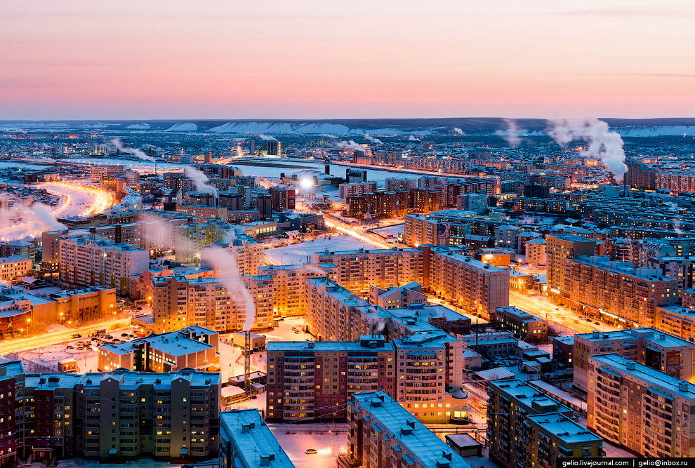 Один из самых «холодных» городов Земли с высоты Один из самых «холодных» городов Земли с высоты
