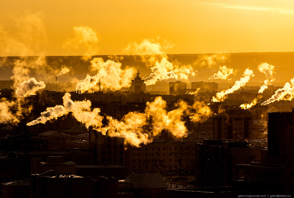 Один из самых «холодных» городов Земли с высоты Один из самых «холодных» городов Земли с высоты