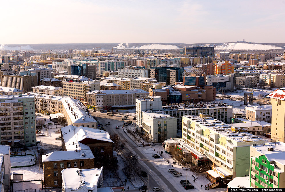 Один из самых «холодных» городов Земли с высоты Один из самых «холодных» городов Земли с высоты