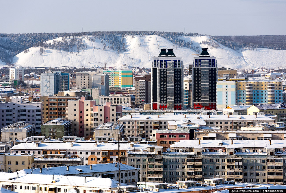 Один из самых «холодных» городов Земли с высоты Один из самых «холодных» городов Земли с высоты