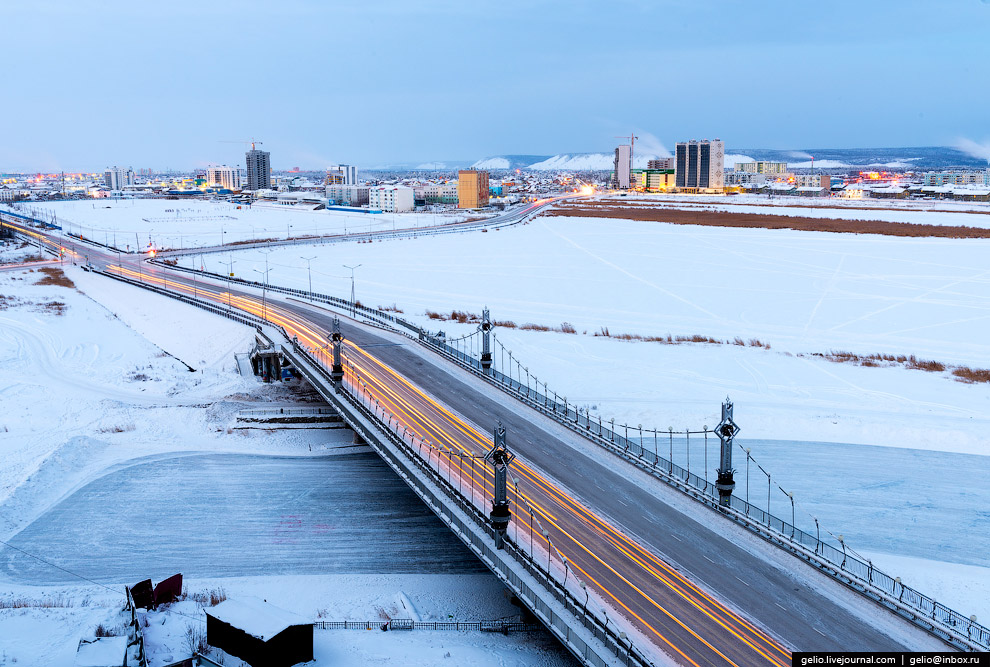 Один из самых «холодных» городов Земли с высоты Один из самых «холодных» городов Земли с высоты