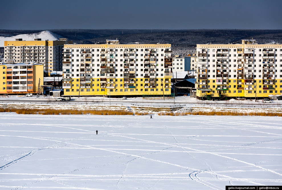 Один из самых «холодных» городов Земли с высоты Один из самых «холодных» городов Земли с высоты