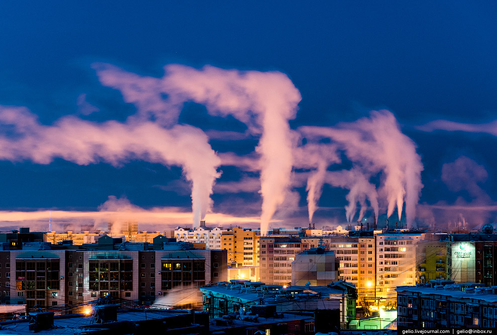 Один из самых «холодных» городов Земли с высоты Один из самых «холодных» городов Земли с высоты