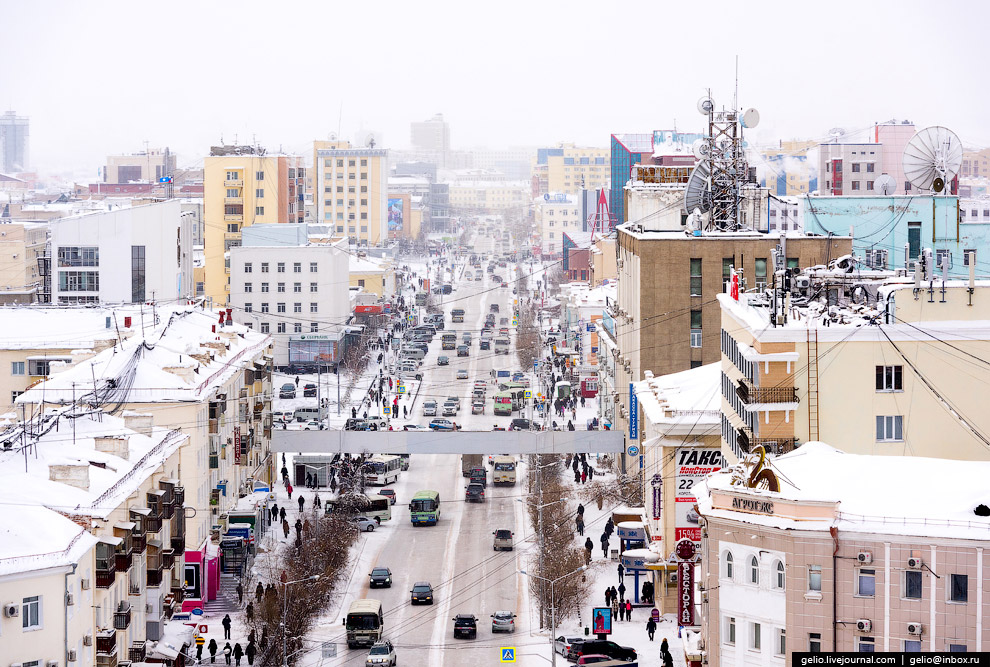 Один из самых «холодных» городов Земли с высоты Один из самых «холодных» городов Земли с высоты